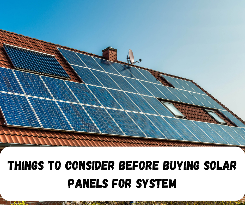 Solar Panels For System